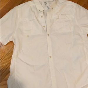 Men’s ocean coast fishing dress shirt white